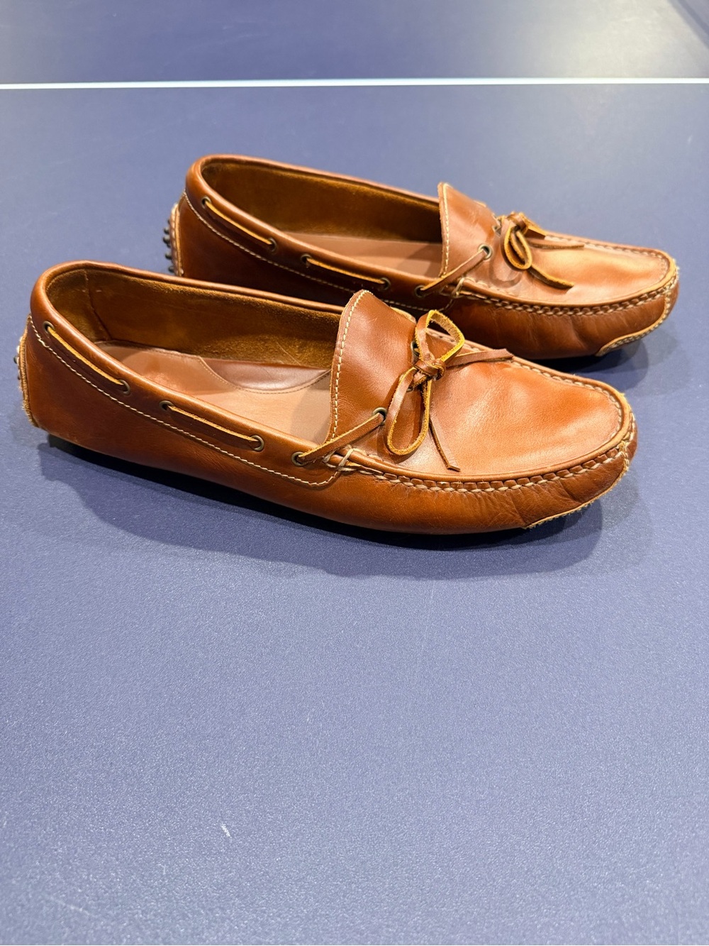 Cole Haan Men's Tan Leather Moccasin Loafers